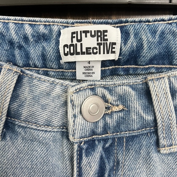 Casual Light Blue Jean Shorts for Women - Picture 4 of 5